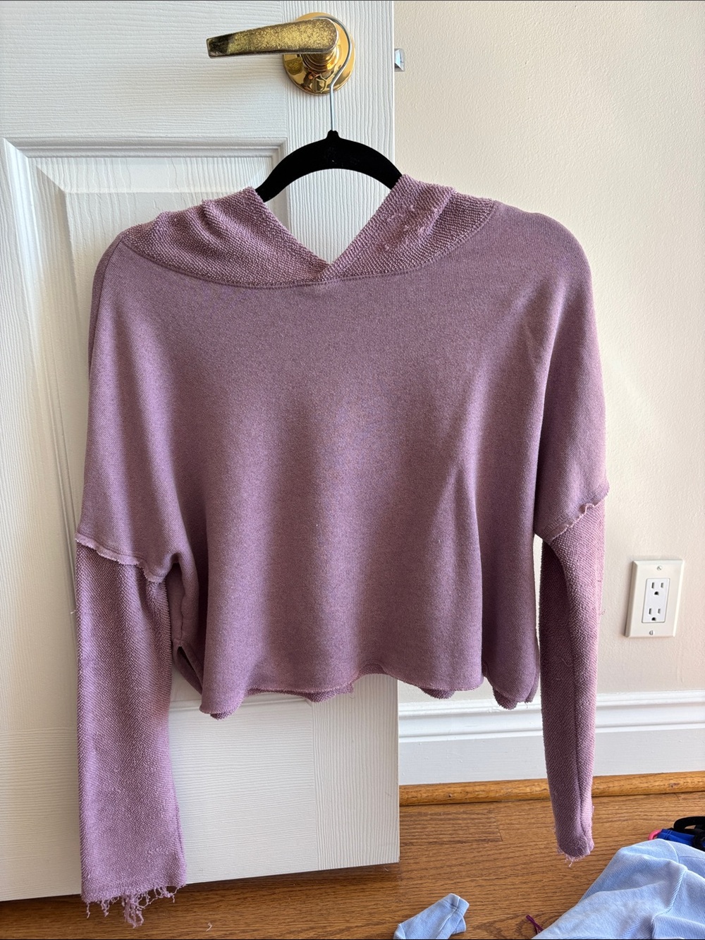 Urban outfitters Mauve Cropped Hoodie Sweater